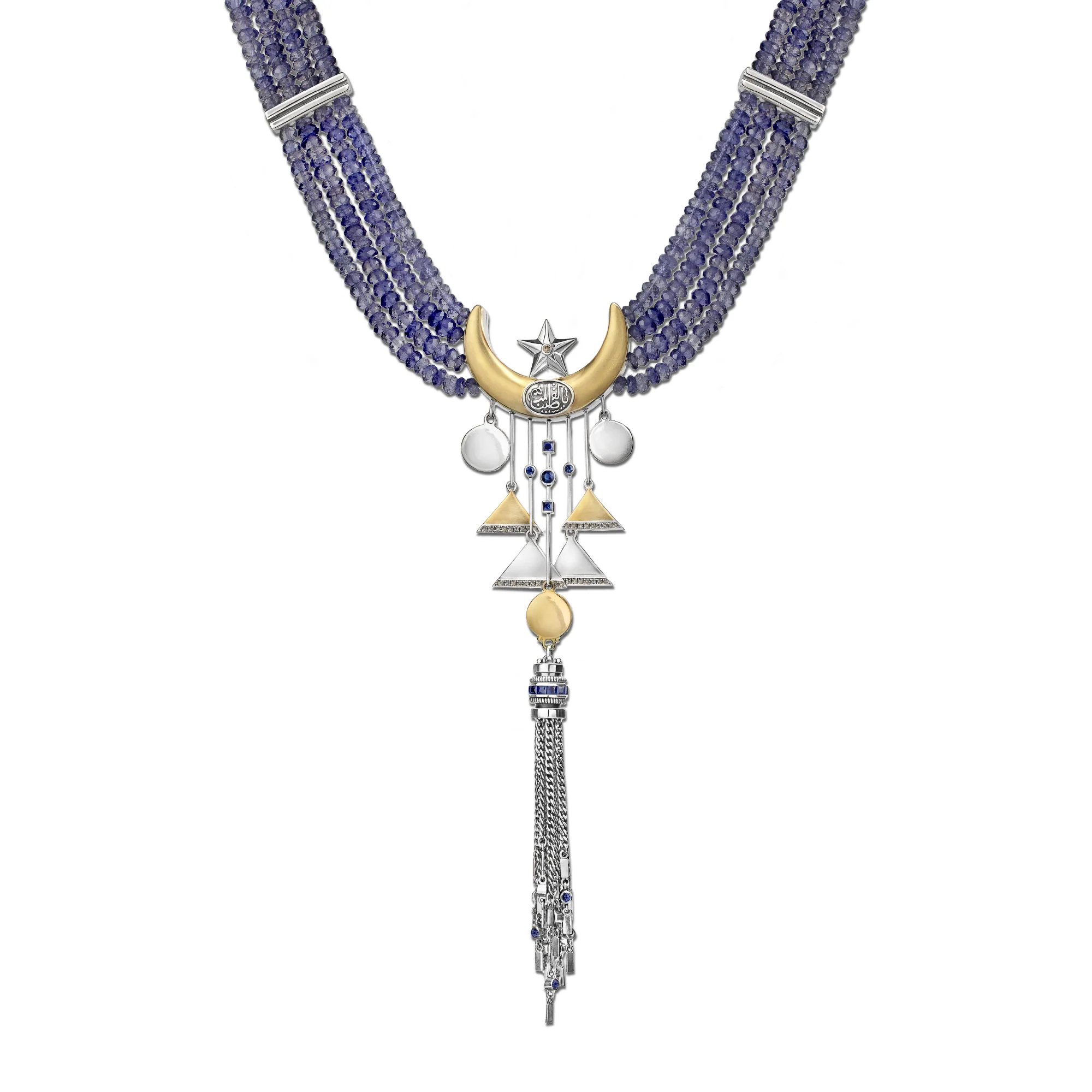 Beaded Crescent Necklace - Image 3