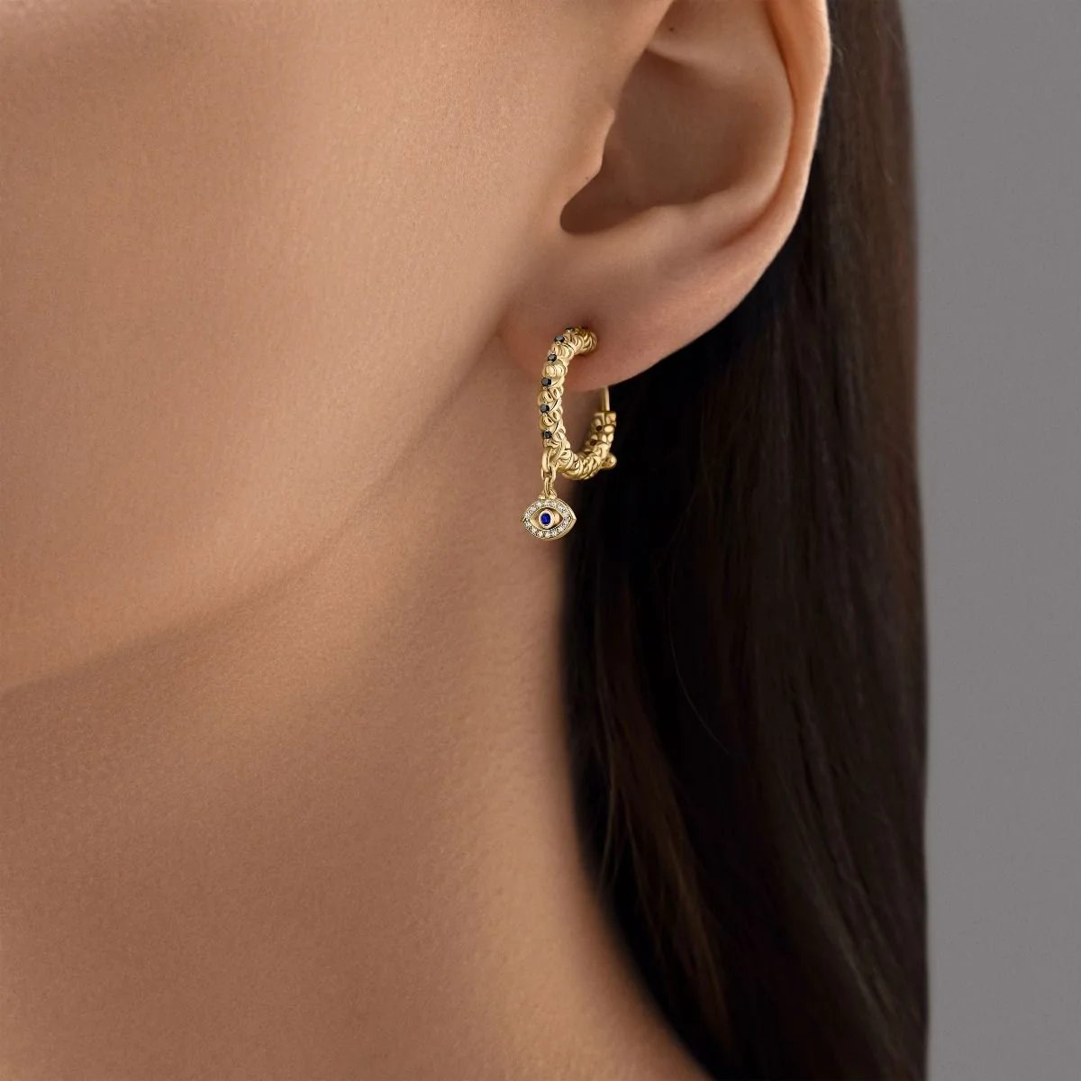 Eye Single Hoop Earring - Image 2