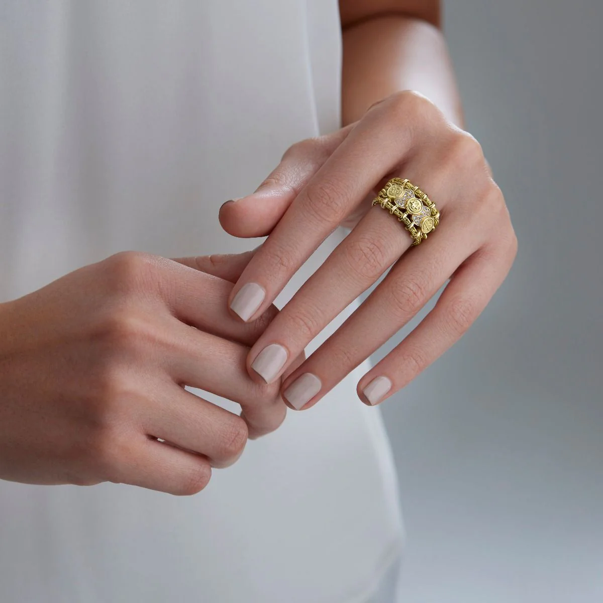 Gold Blessings Chain Ring - Image 2