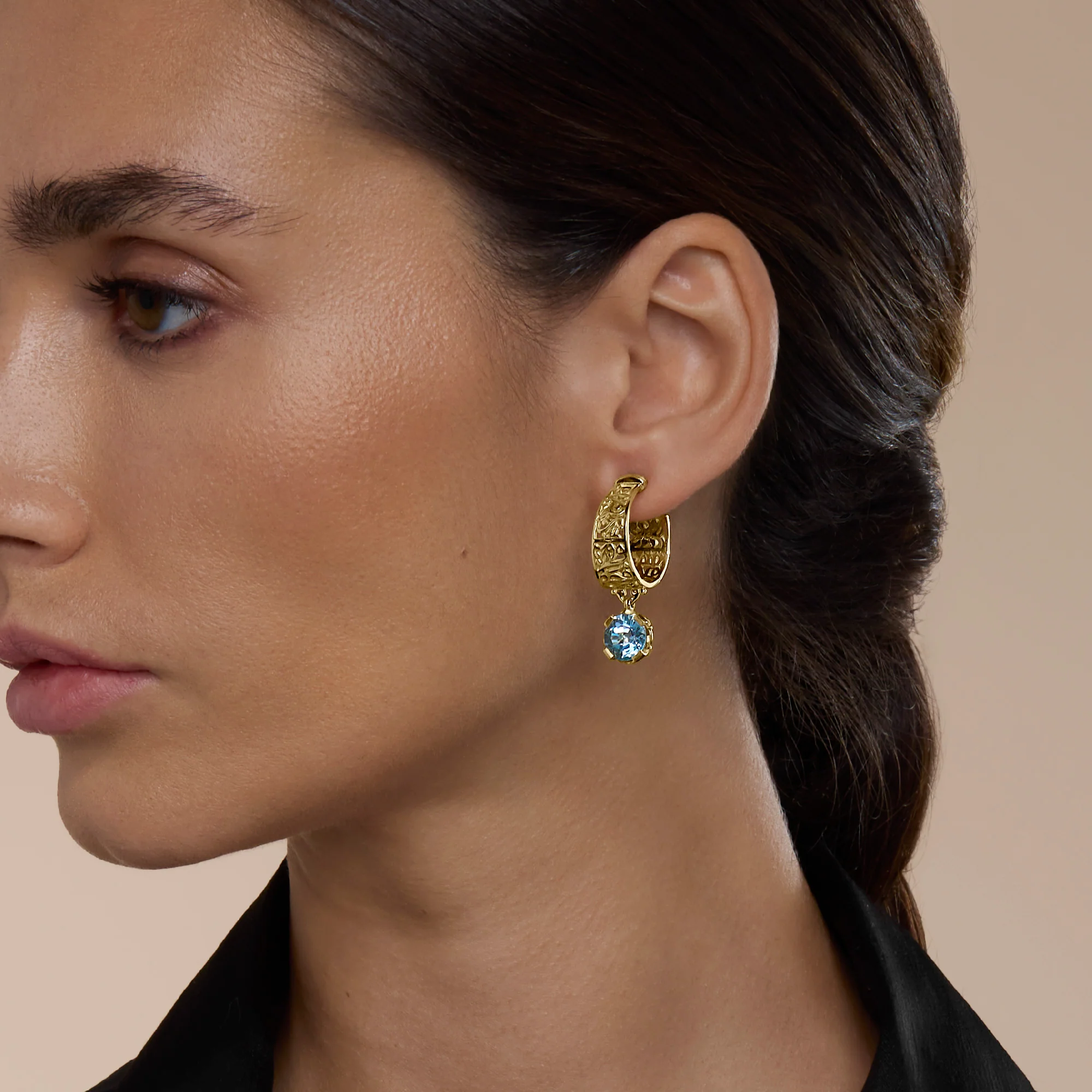 Gold Harmony Hoop Earrings - Image 2