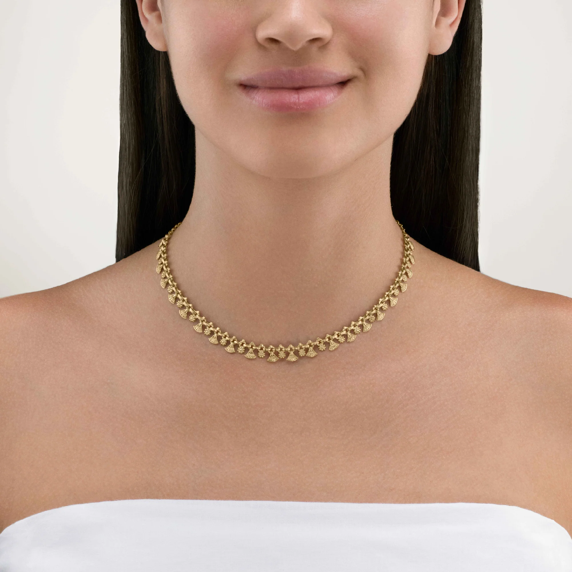 Gold Rosette Necklace - Image 2