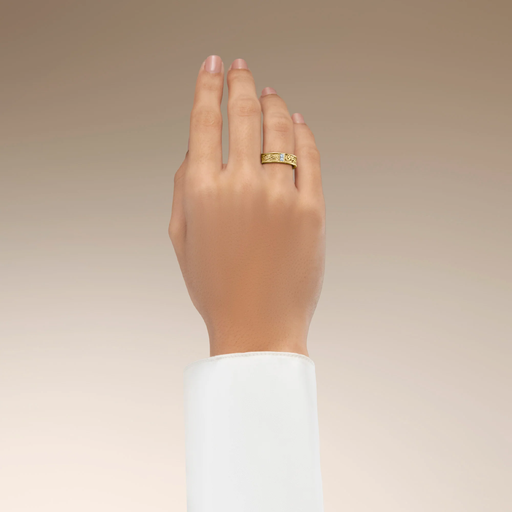Gold Timeless Love Band - Image 2