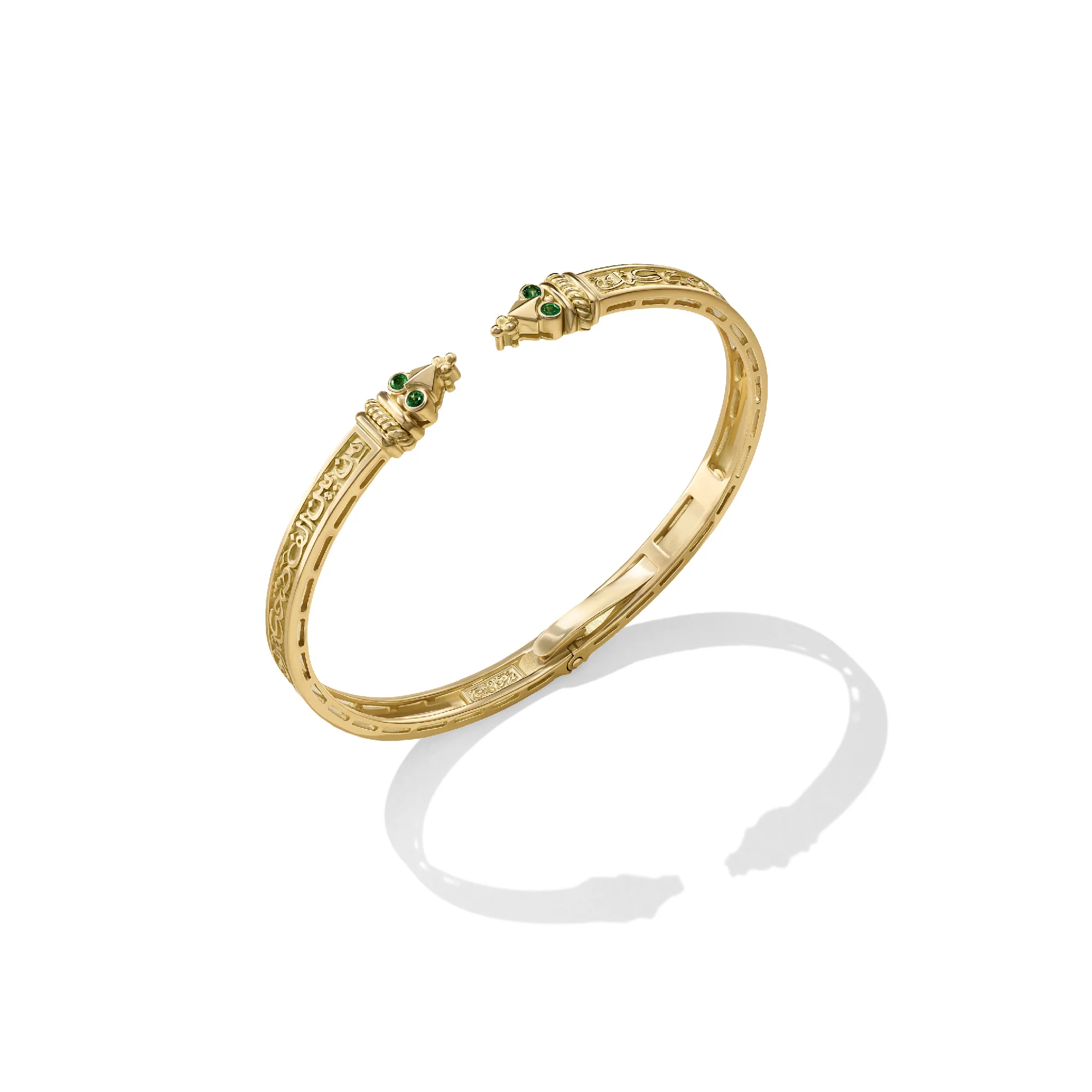 Gold Tribal Calligraphy Bangle - Image 2