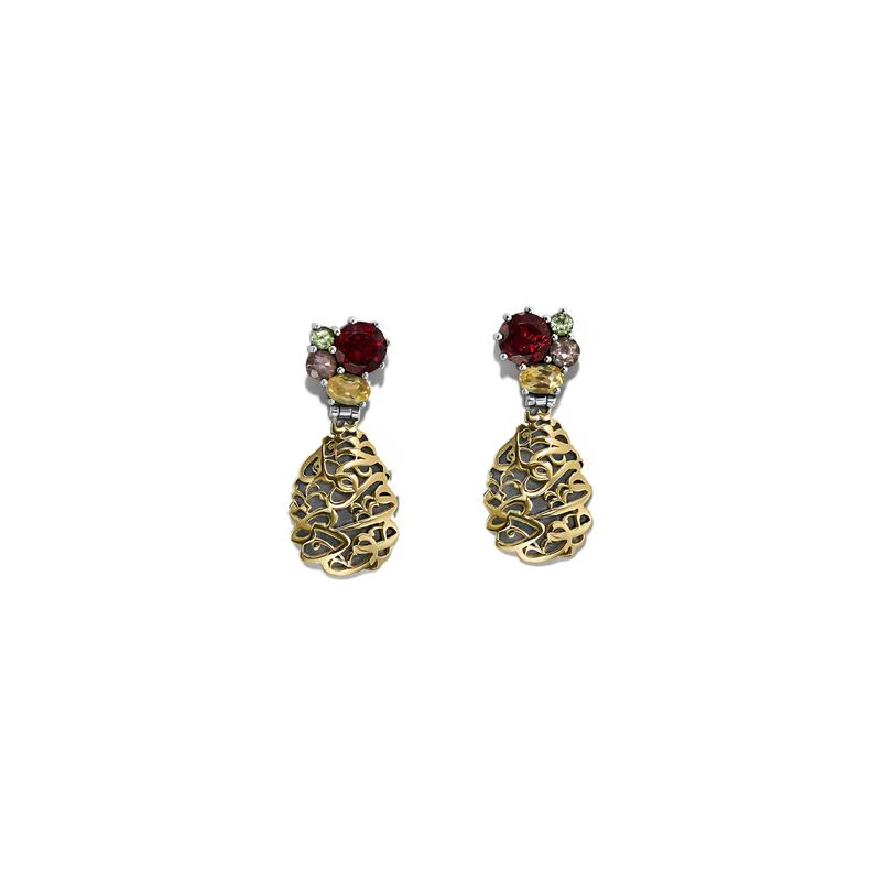 Teardrop Calligraphy Earrings