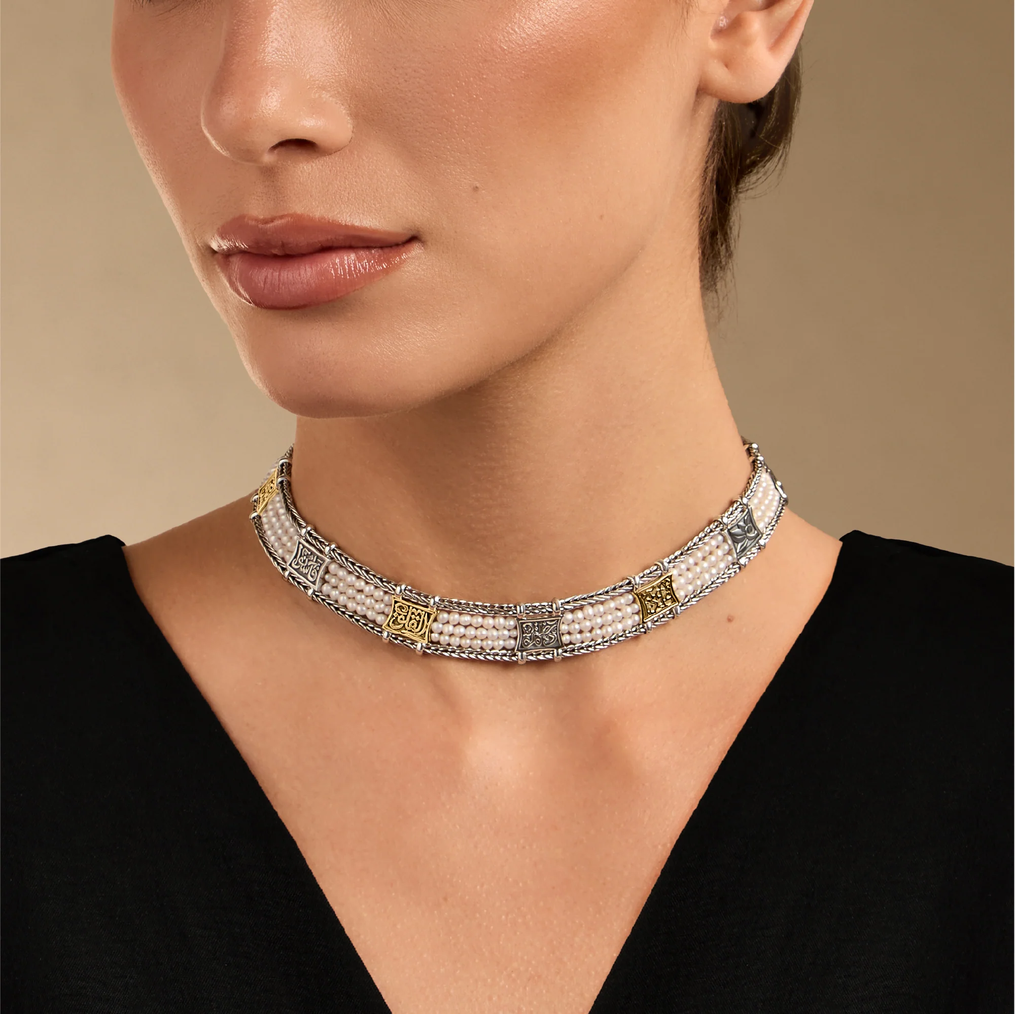 Three-Strand Calligraphy Choker - Image 2